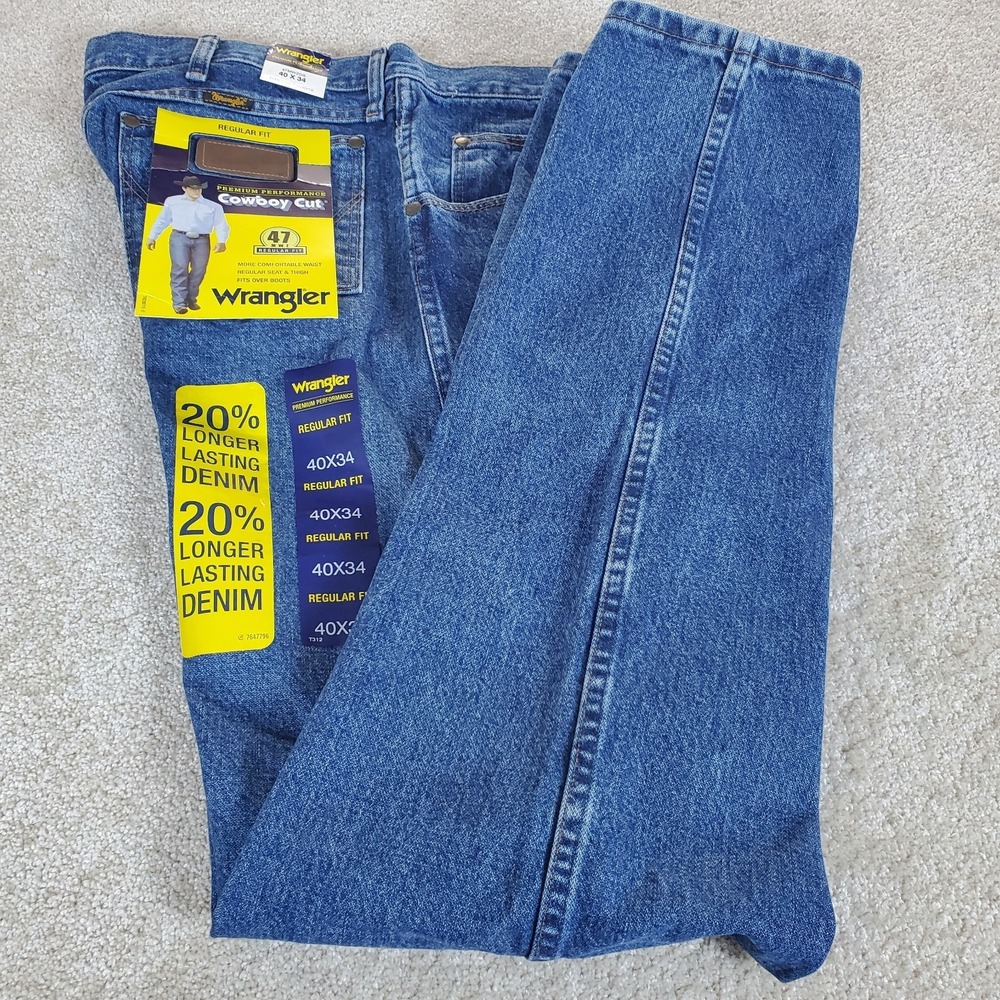 Wrangler Cowboy Cut Jeans 40X34 Actually Measures 41X34.5 Blue 47MWZDS NWTGS